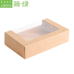 Custom logo printing disposable food paper packaging food grade Take Away kraft paper box