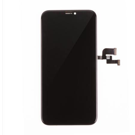 For Apple iPhone X LCD Display and Touch Screen Digitizer Assembly with Frame Replacement - Black - OLED Soft
