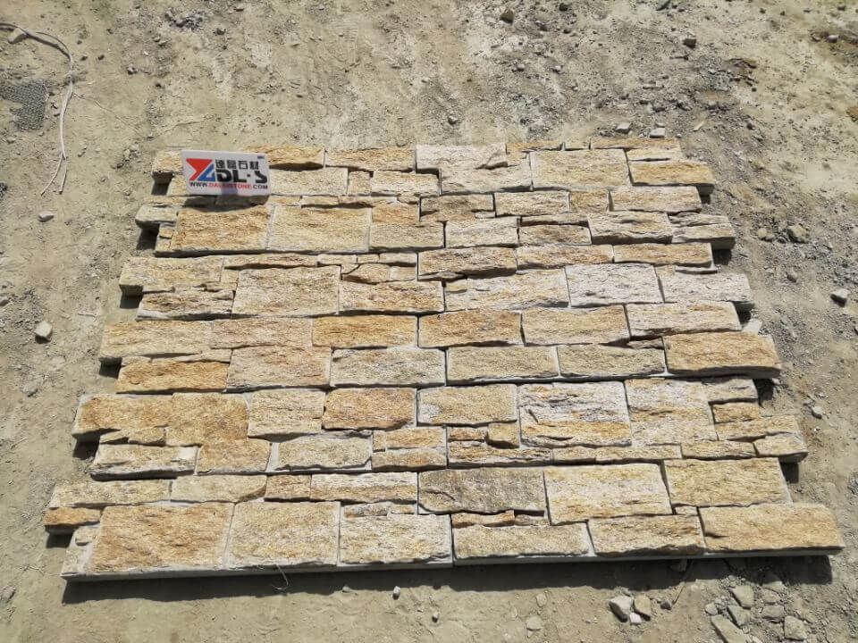 Natural tiger skin yellow quartzite cultured stone.jpg