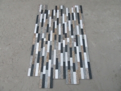 Mixed color quartz stone veneer siding panels