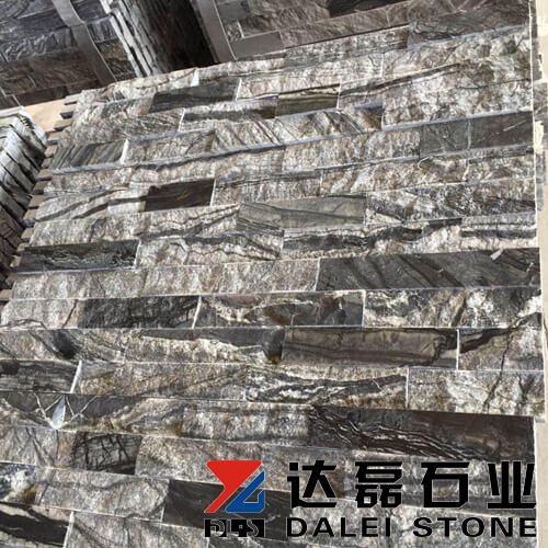 Ancient wood black cultured stone cladding black stacked stone panel price