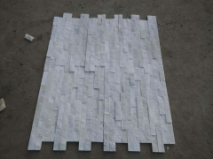 White quartz stacked stone veneer cultured stone wall cladding price