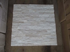 White quartz stacked stone veneer cultured stone wall cladding price