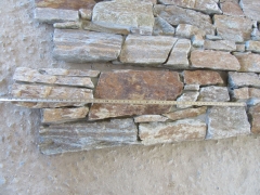 Cement side sticky rusty quartz cultured stone veneer panels