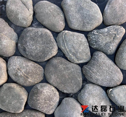 Natural mixed color pebble slice pebble stone wall cladding cultured stone