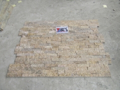 Tiger skin yellow quartzite cultured stone veneer stacked stone panels