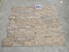 Tiger skin yellow quartzite cultured stone veneer stacked stone panels