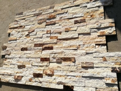 Two-tone sandstone stacked stone slate cement culture stone panel