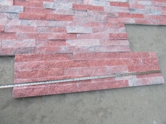 Pink ruby red quartz stone veneer Dalei quartz stacked stone cultured stone