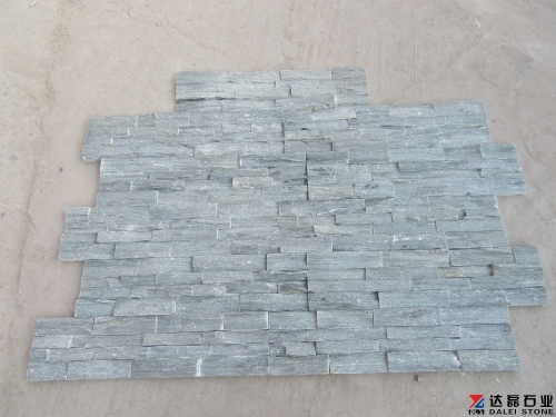 Natural green slate cultured stone rough edge stacked slate veneer