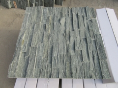 Natural green slate cultured stone rough edge stacked slate veneer