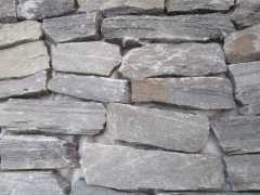 Grey black quartzite random artificial scattered cultured stone and corner