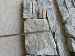 Green quartzite cultured stone panels back with cement for walls