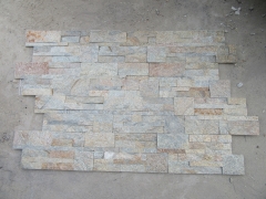 Rust quartz stacked culture stone for exterior house wall cladding