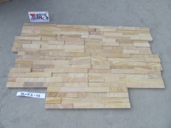 Yellow wood sandstone stacked stone cladding cultured stone veneer