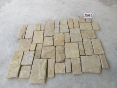 China Dunhuang beige castle limestone scattered stone square shape wall cladding and corner