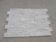 China white quartzite ledge stone stacked culture stone for wall cladding