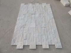 China white quartzite ledge stone stacked culture stone for wall cladding