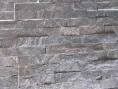 Fish scale grey quartz cultural stone veneer wall cladding panel