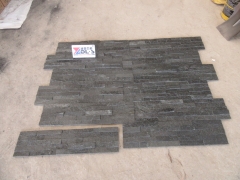 Black quartz pine needle cultural stone wall cladding and stone wall decoration