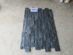 Black quartz pine needle 18x35 cultural stone wall panel stacked stone