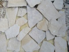 White sandstone cladding crazy stone random shape sandstone stacked stone