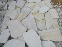 White sandstone cladding crazy stone random shape sandstone stacked stone