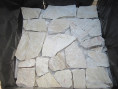 Yellow white quartz stacked stone irregular random shape cultured stone veneer and corner