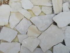 White sandstone cladding crazy stone random shape sandstone stacked stone