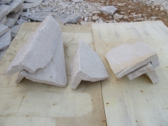 White sandstone cladding crazy stone random shape sandstone stacked stone