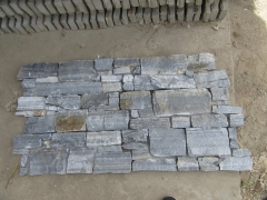 Natural cement blue-quartz cultured stone for wall cladding panel