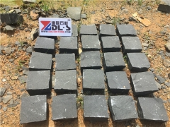 Zhangpu black basalt cobblestone pavers natural split cobble stone