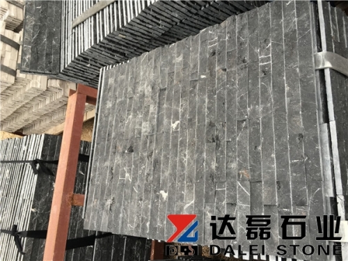 Black marquina culture stone veneer natural wall cladding stone