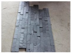 Natural black slate stacked stone culture stone wall cladding
