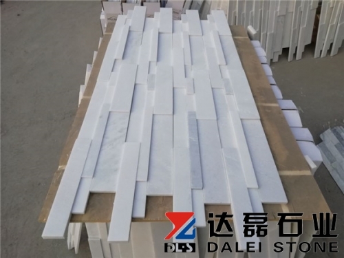 Natural white marble stacked stone culture stone for exterior wall decoration