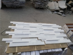 Natural white marble stacked stone culture stone for exterior wall decoration