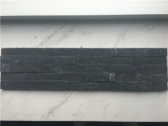 China natural black slate stacked stone culture stone wall cladding panel