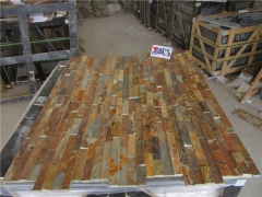 Square rusty quartzite stone veneer natural wall cladding stone