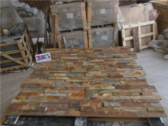 Square rusty quartzite stone veneer natural wall cladding stone