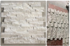 Natural white wooden culture stone for wall cladding stacked stone veneers