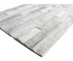 Natural white wooden culture stone for wall cladding stacked stone veneers