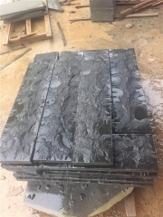 Zhanjiang black basalt natural split stone panel wall cladding stone veneer