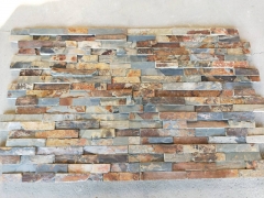 Natural yellow culture stone panels rusty slate stacked stone for sale