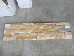 Wooden sandstone stacked stone glued cultured stone veneer panels