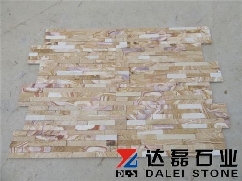 Wooden sandstone stacked stone glued cultured stone veneer panels