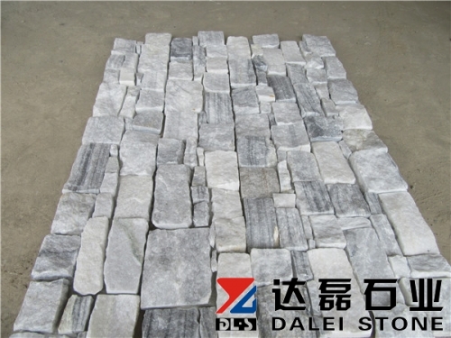 Cloudy grey cement cultured stacked stone wall panel wholesale