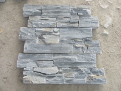 Grey slate cement cultured stone cladding stacked slate stone veneer