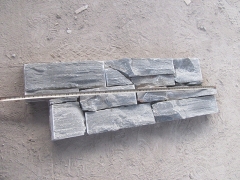 Grey slate cement cultured stone cladding stacked slate stone veneer