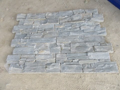 Grey slate cement cultured stone cladding stacked slate stone veneer