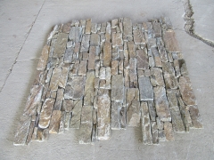 Rusty quartz stacked stone cladding cement cultured stone prices